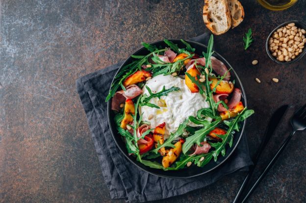 Grilled Peach and Burrata Salad