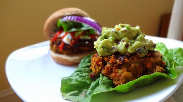 Chickpea and Lentil Veggie Burger