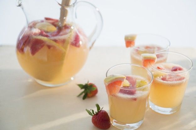 Grapefruit and Strawberry Sangria