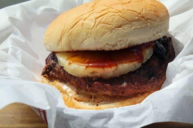 Indiana: Peanut Butter Pineapple Pork Burger