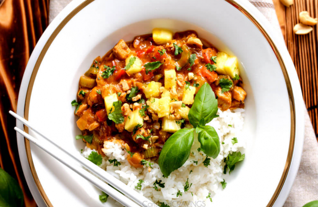 30-Minute Pineapple Red Curry Chicken Stir Fry