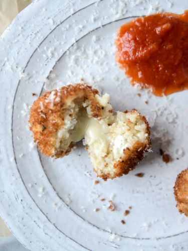 Fontina Roasted Garlic And Goat Cheese Arancini