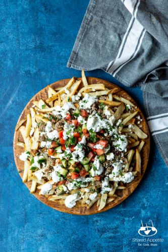 Loaded Mediterranean Lamb Fries