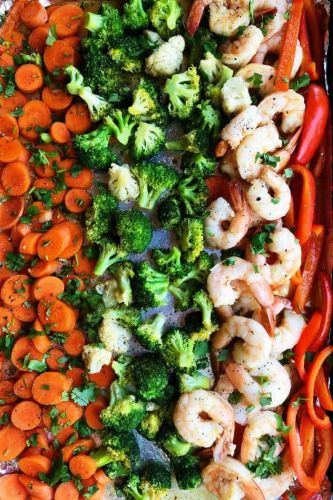 Ginger Shrimp and Vegetable Sheet Pan Dinner