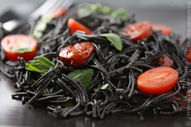 Black Squid Ink Pasta With Chorizo