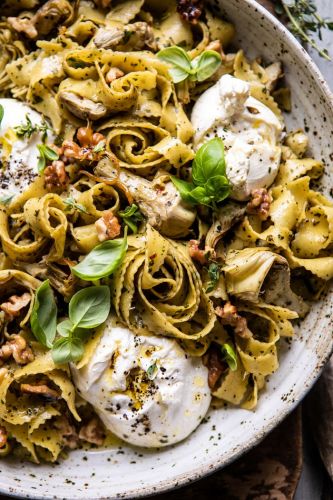 Roasted Lemon Artichoke and Browned Butter Pasta