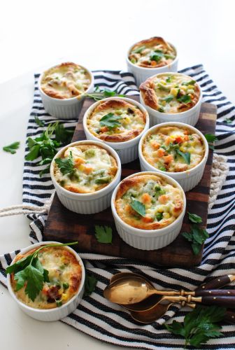 Cheesy Biscuit Pot Pies