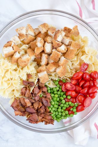 Bacon Ranch Chicken Pasta Salad