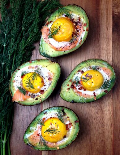 Bake Eggs in Avocados