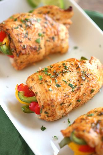 Baked Chicken Fajita Roll-Ups