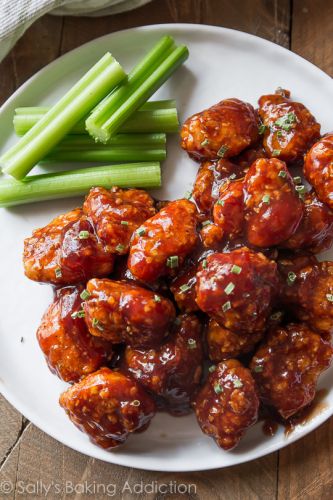 Baked Honey BBQ Popcorn Chicken