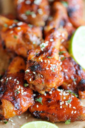 Baked Honey Sriracha Wings