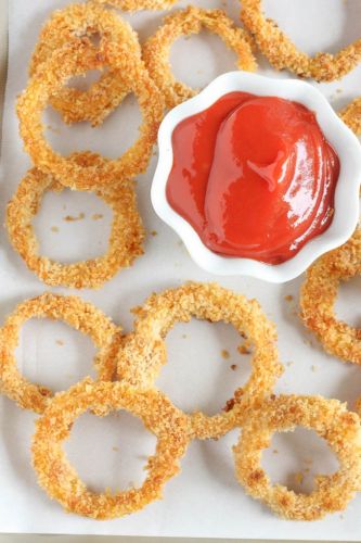 Baked onion rings