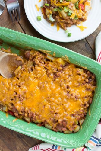 Loaded Baked Potato & Baked Bean Casserole