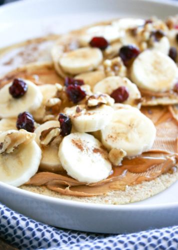 Banana and Peanut Butter Breakfast Tacos