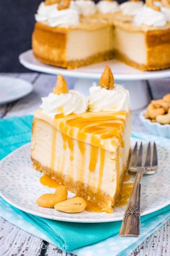 Caramel Cashew Cheesecake