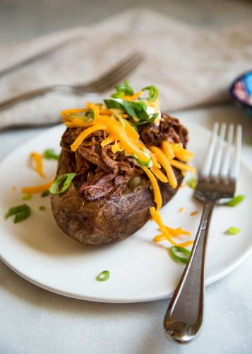 BBQ Beef Stuffed Potatoes