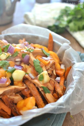 BBQ Chicken Sweet Potato Poutine