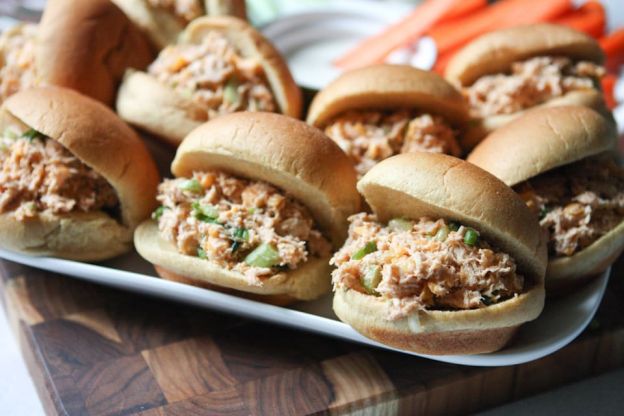 Barbecue Ranch Chicken Salad Sliders