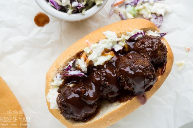 BBQ meatball subs