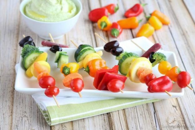 RAINBOW VEGGIE KABOBS