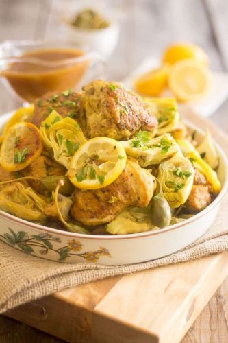 Lemon & Artichoke Slow Cooker Chicken