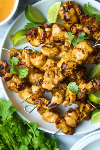 Chicken Satay with Peanut Sauce