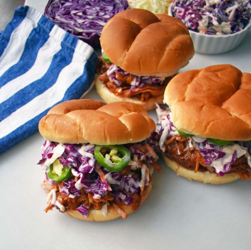 Slow Cooker Dr. Pepper Pulled Pork Sandwich