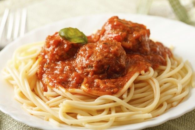 Spaghetti and meatballs