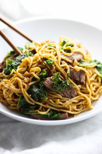 Beef and Kale Stir-Fried Noodles