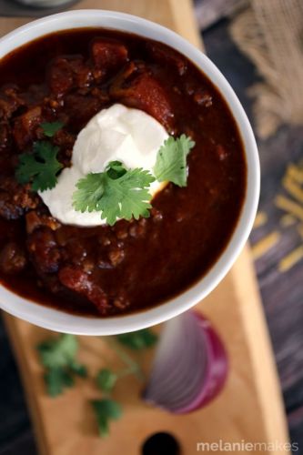 Beer braised beanless chili