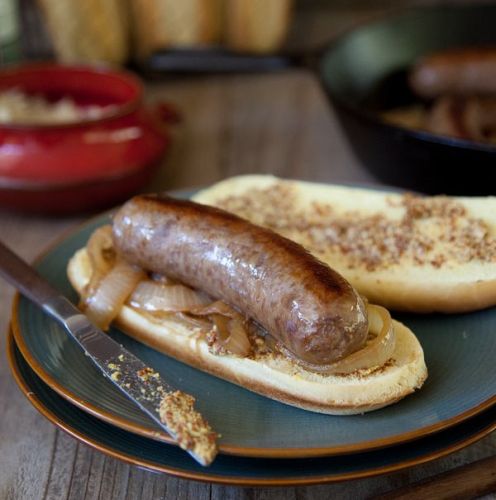 Beer Bratwurst and Onions