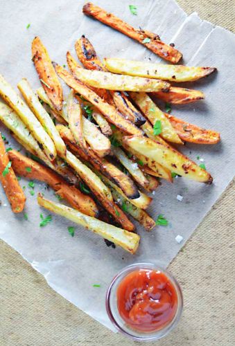 Beer soaked garlic and rosemary fries