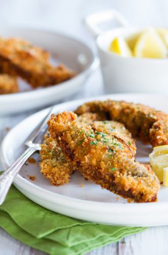 Portobello mushroom schnitzel