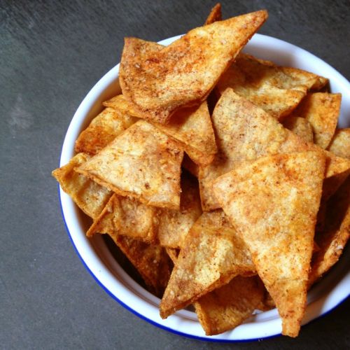 Baked corn tortilla chips