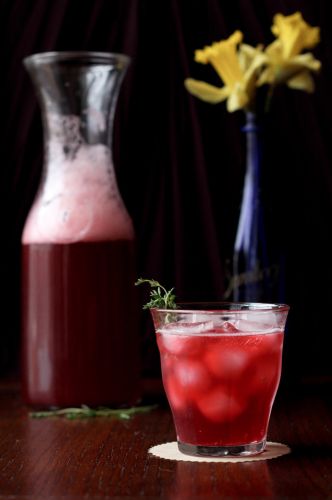 Blackberry Lemon and Thyme Soda