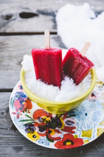 Blood Orange and Thyme Popsicles with Aperol and Gin