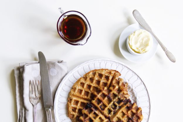 Blueberry Cream Ale Waffles