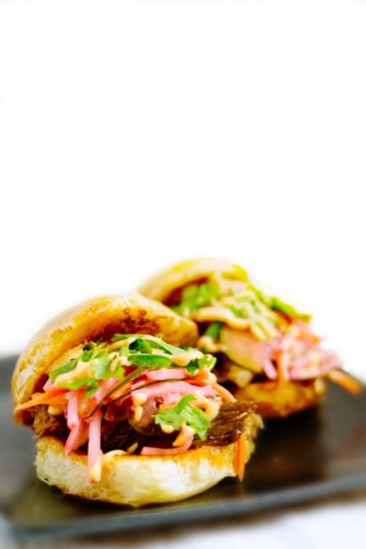 Pork banh mi sliders