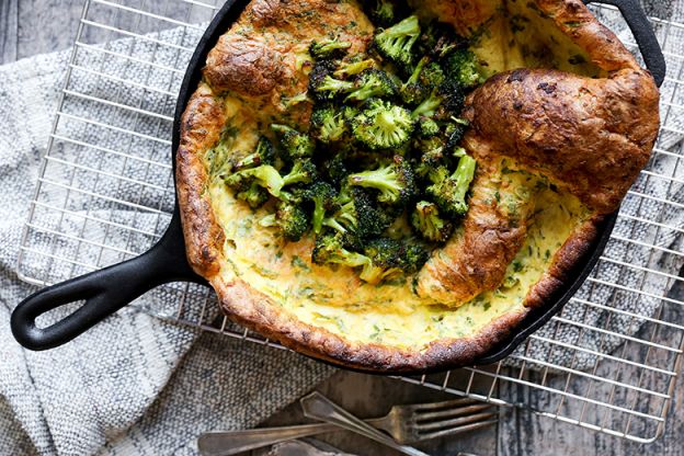 Savory Dutch Baby with Roasted Broccoli