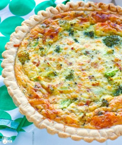 Broccoli Cheddar Quiche