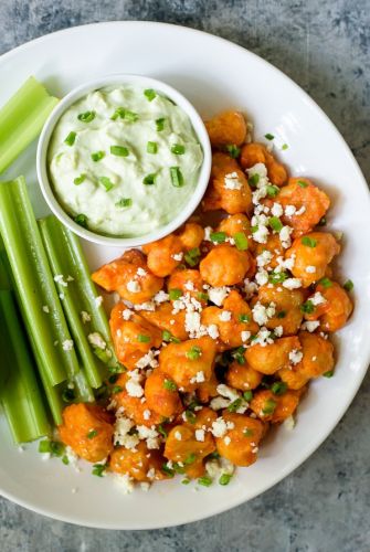 Buffalo sauce and Blue Cheese