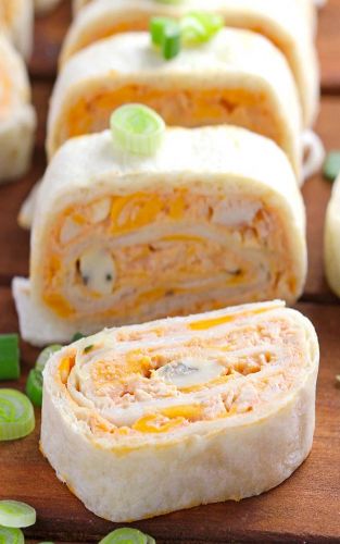 Buffalo Chicken Tortilla Rollups