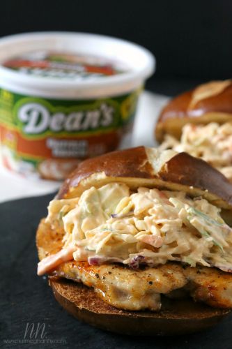 Buffalo ranch coleslaw-topped chicken sandwich