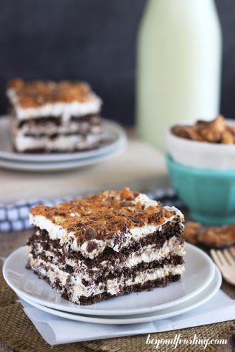 Butterfinger icebox cake