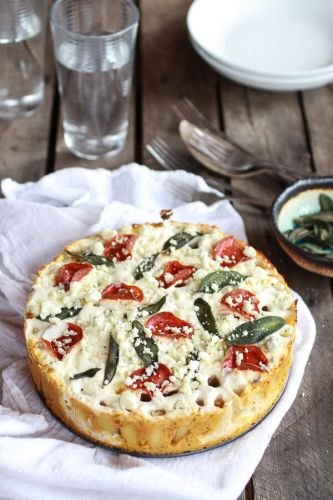 Butternut Squash and Gorgonzola Rigatoni Pasta Pie