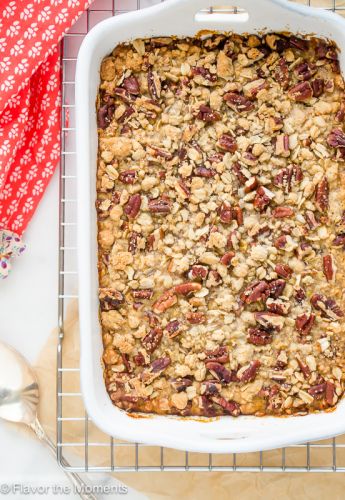 Butternut Squash Casserole with Pecan Oat Streusel