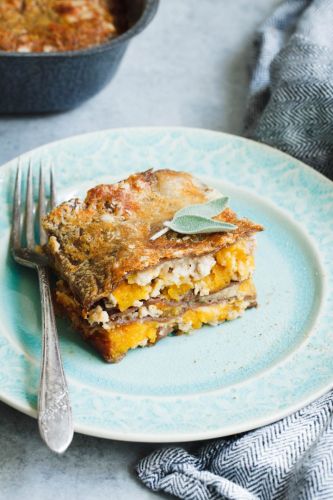 Butternut Squash & Turkey Lasagna with Chestnut Pasta