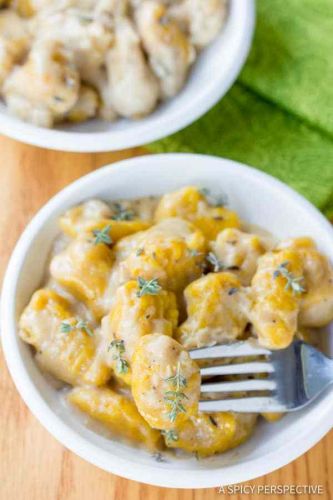 Butternut Squash Gnocchi with Whiskey Cream Sauce