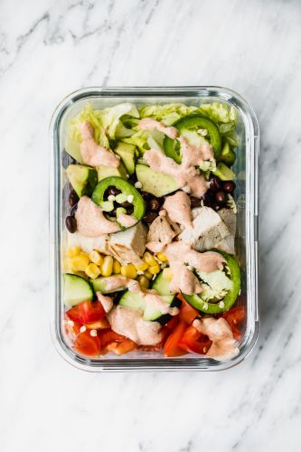 Southwest Chicken Salad with Chipotle Greek Yogurt Dressing